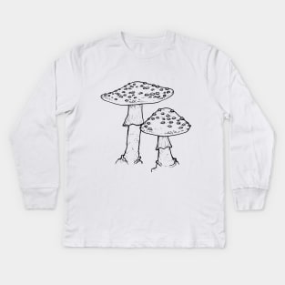 Fly Amanita Mushroom Kids Long Sleeve T-Shirt